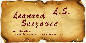 Leonora Seizović vizit kartica